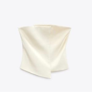 Strapless Satin Effect Top